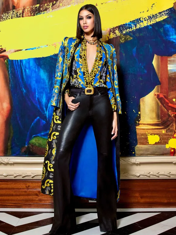 Thomas Embroidered Maxi Coat | Alice and Olivia Outlet