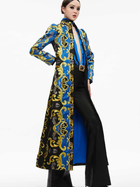 Thomas Embroidered Maxi Coat | Alice and Olivia Outlet