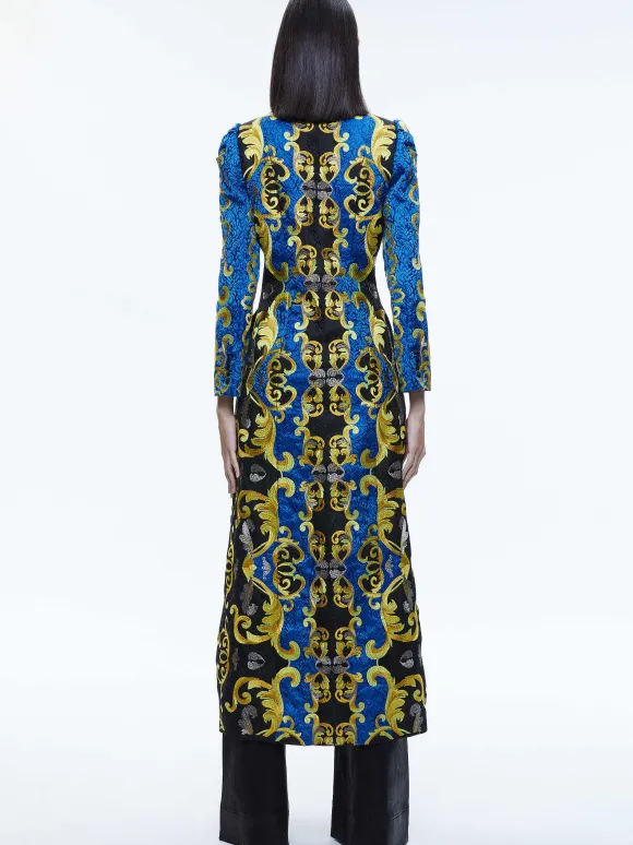 Thomas Embroidered Maxi Coat | Alice and Olivia Outlet