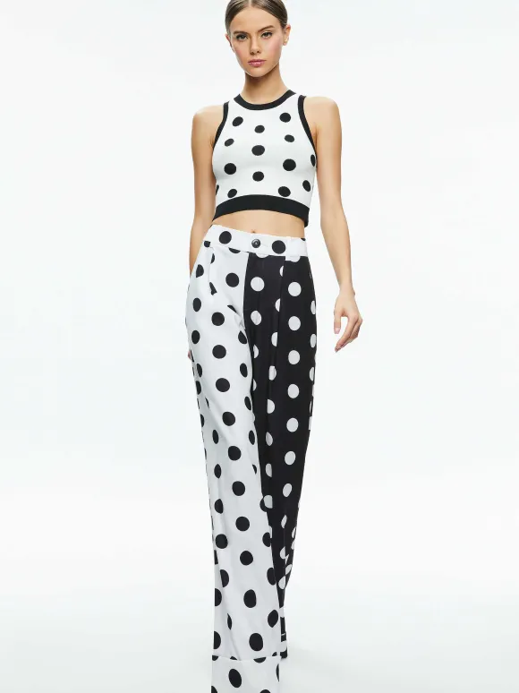 Tomasa Cuffed Trouser | Alice and Olivia Shop