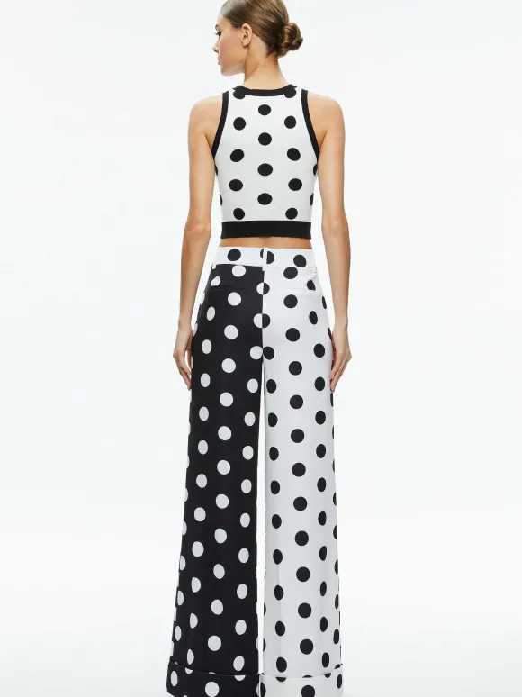 Tomasa Cuffed Trouser | Alice and Olivia Shop