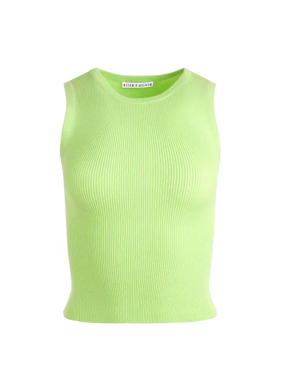 Tonita Ribbed Tank | Alice and Olivia Store