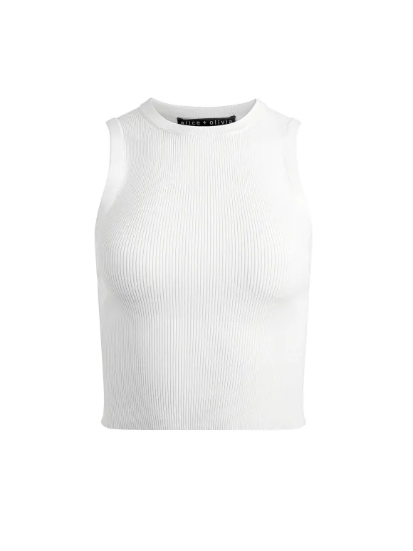 Tonita Ribbed Tank | Alice and Olivia Sale