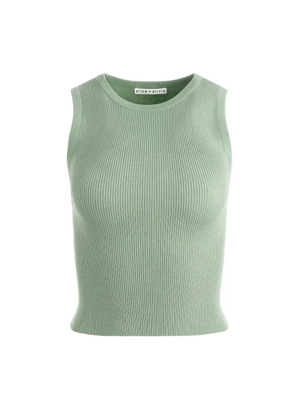 Tonita Ribbed Tank | Alice and Olivia Store