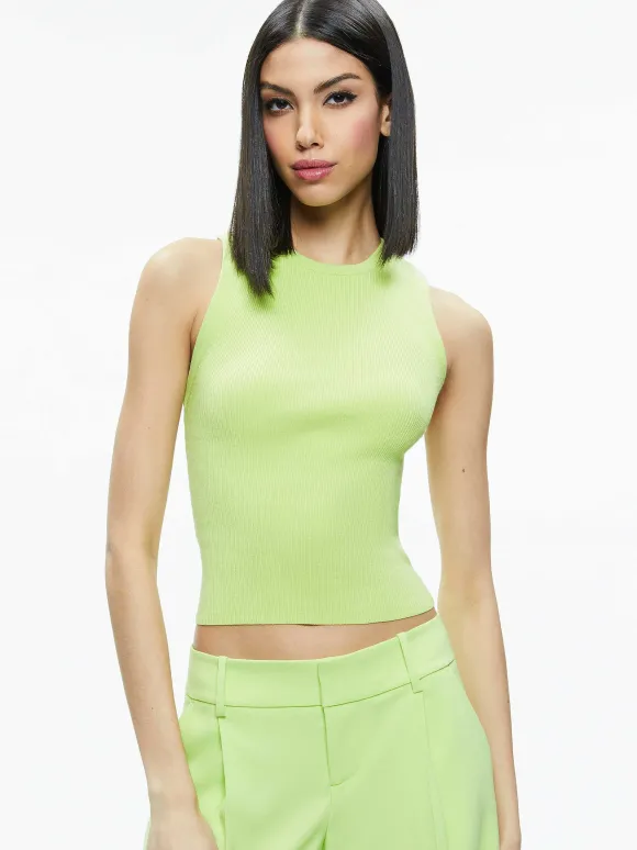 Tonita Ribbed Tank | Alice and Olivia Store