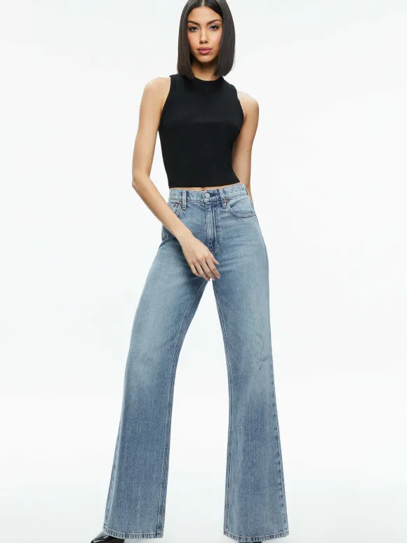 Tonita Ribbed Tank | Alice and Olivia Sale