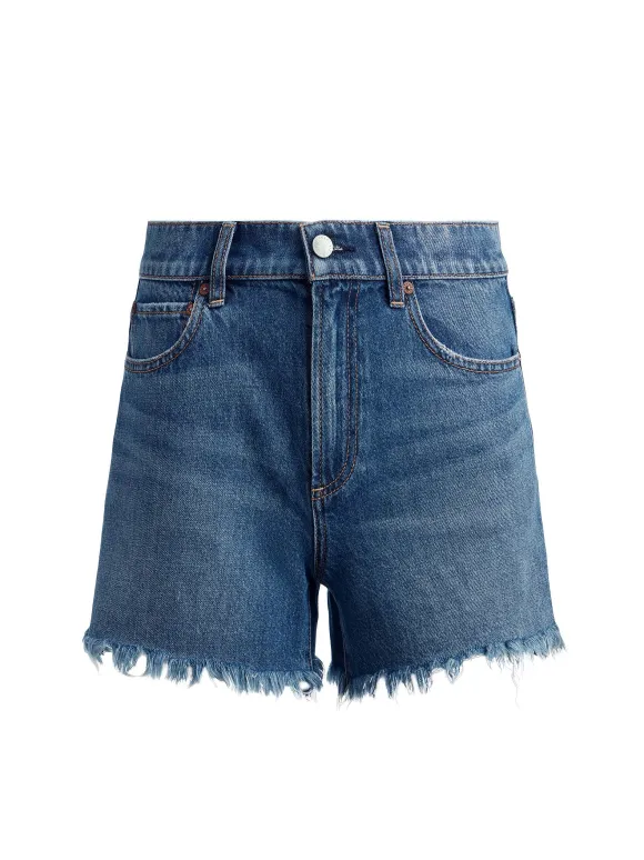 Trish Low Rise Baggy Short With Raw Hem | Alice and Olivia Shop