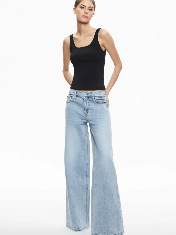 Trish Mid Rise Baggy Jean | Alice and Olivia Store