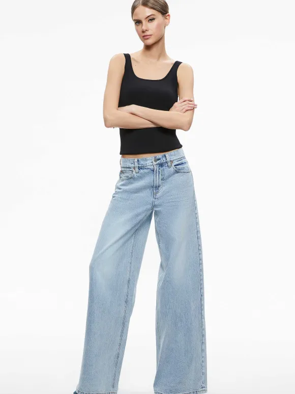 Trish Mid Rise Baggy Jean | Alice and Olivia Store