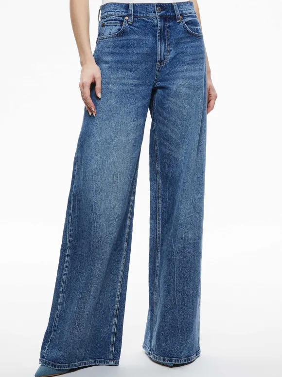 Trish Mid Rise Baggy Jean | Alice and Olivia Flash Sale