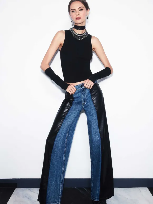 Trish Vegan Leather Baggy Jean | Alice and Olivia Store