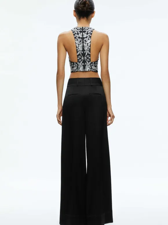 Tru Racer Back Fitted Crop Top | Alice and Olivia Outlet