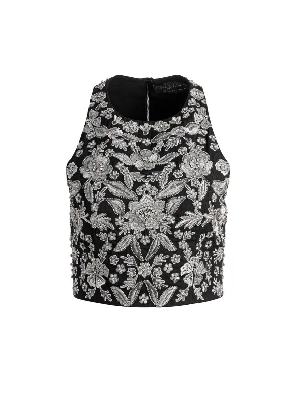 Tru Racer Back Fitted Crop Top | Alice and Olivia Outlet