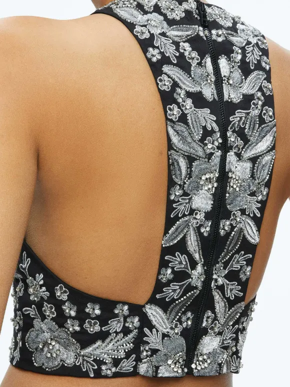 Tru Racer Back Fitted Crop Top | Alice and Olivia Outlet
