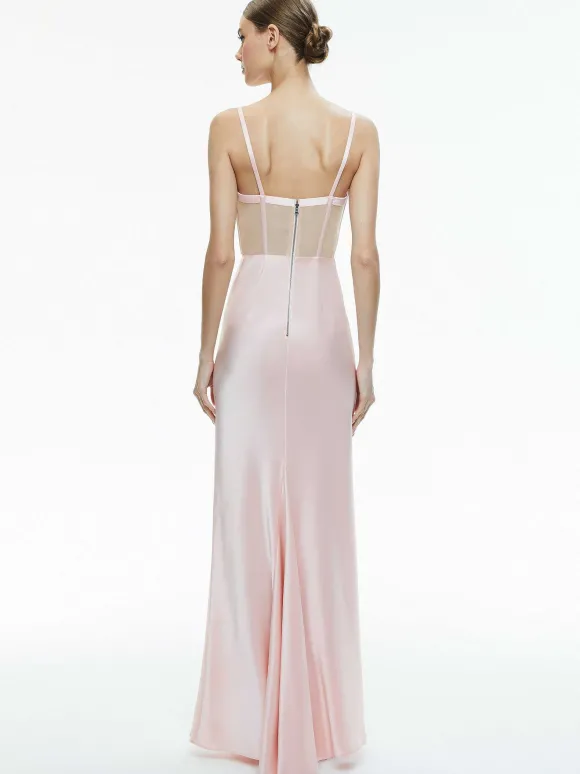 Valentina Draped Corset Maxi Dress | Alice and Olivia Sale