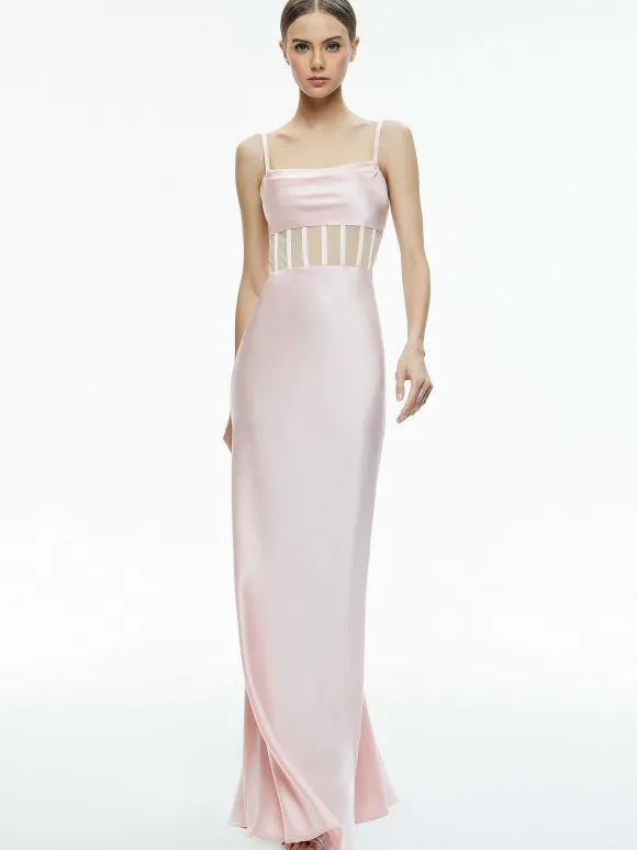 Valentina Draped Corset Maxi Dress | Alice and Olivia Sale