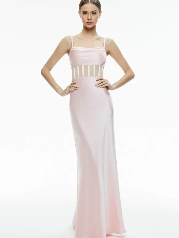 Valentina Draped Corset Maxi Dress | Alice and Olivia Sale