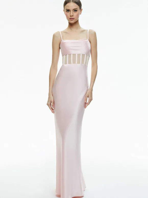 Valentina Draped Corset Maxi Dress | Alice and Olivia Sale