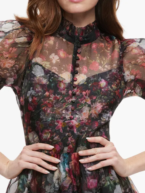 Vernita Puff Sleeve Mini Dress | Alice and Olivia Clearance