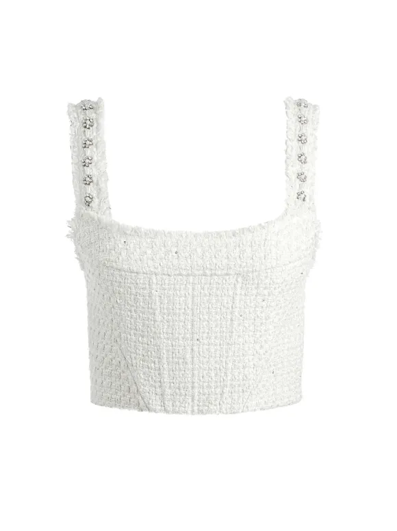 Vicenta Embellished Structured Corset | Alice and Olivia Flash Sale