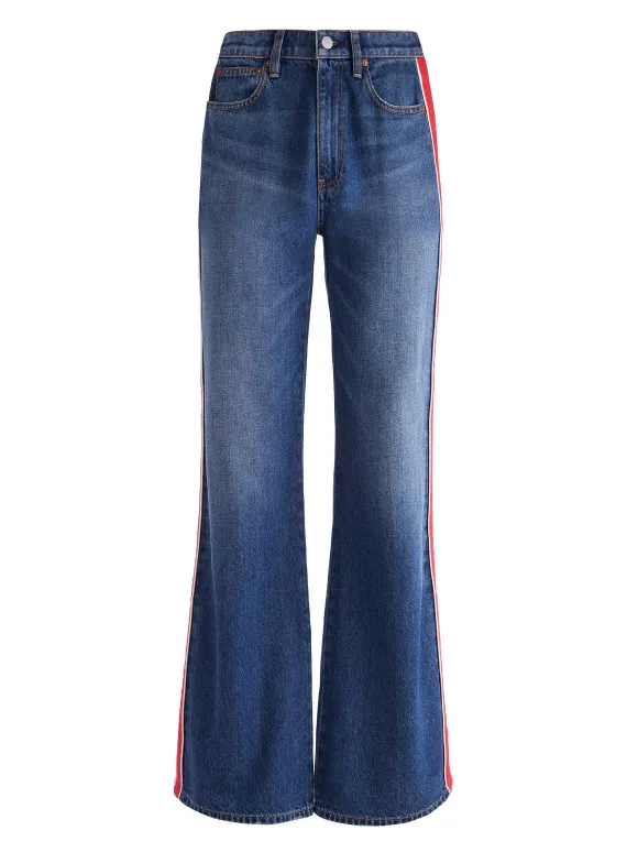 Weezy Side Stripe Jean | Alice and Olivia Outlet