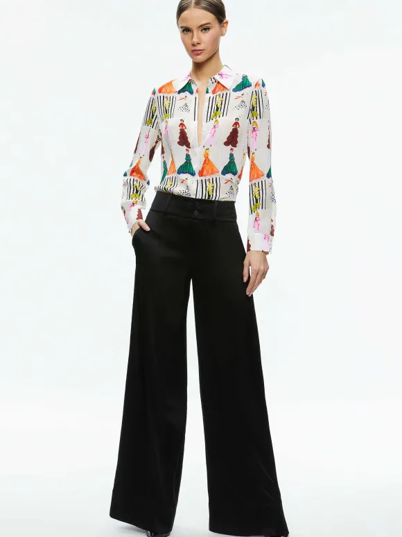 Willa Placket Top | Alice and Olivia Best Sale