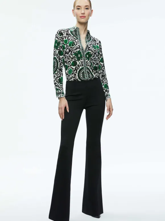 Willa Placket Top | Alice and Olivia Discount