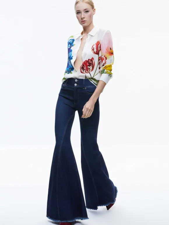 Willa Placket Top | Alice and Olivia Shop