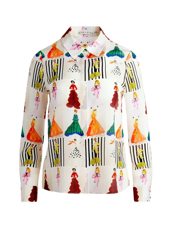 Willa Placket Top | Alice and Olivia Best Sale