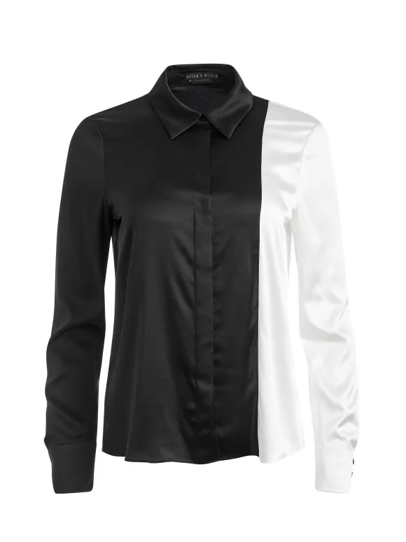 Willa Placket Top | Alice and Olivia Discount