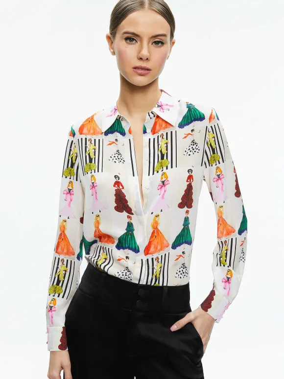 Willa Placket Top | Alice and Olivia Best Sale