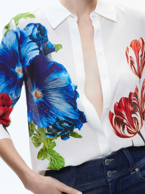 Willa Placket Top | Alice and Olivia Shop