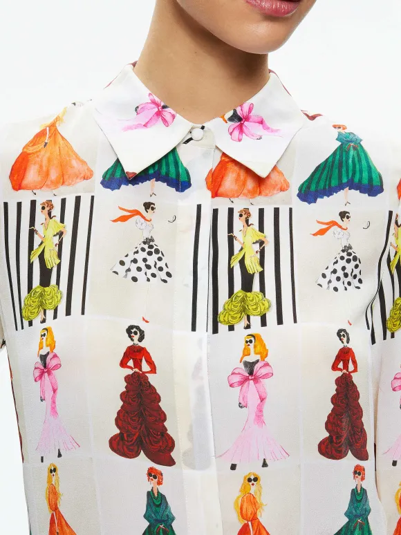 Willa Placket Top | Alice and Olivia Best Sale