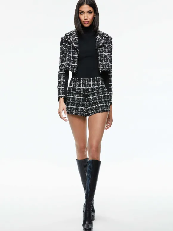 Yardley Cropped Fray Hem Jacket | Alice and Olivia Hot