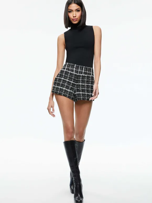 Yardley Cropped Fray Hem Jacket + Donald Tweed Short | Alice and Olivia Best