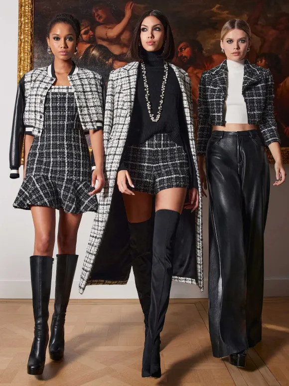 Yardley Cropped Fray Hem Jacket + Donald Tweed Short | Alice and Olivia Best