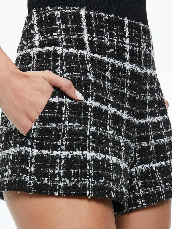 Yardley Cropped Fray Hem Jacket + Donald Tweed Short | Alice and Olivia Best