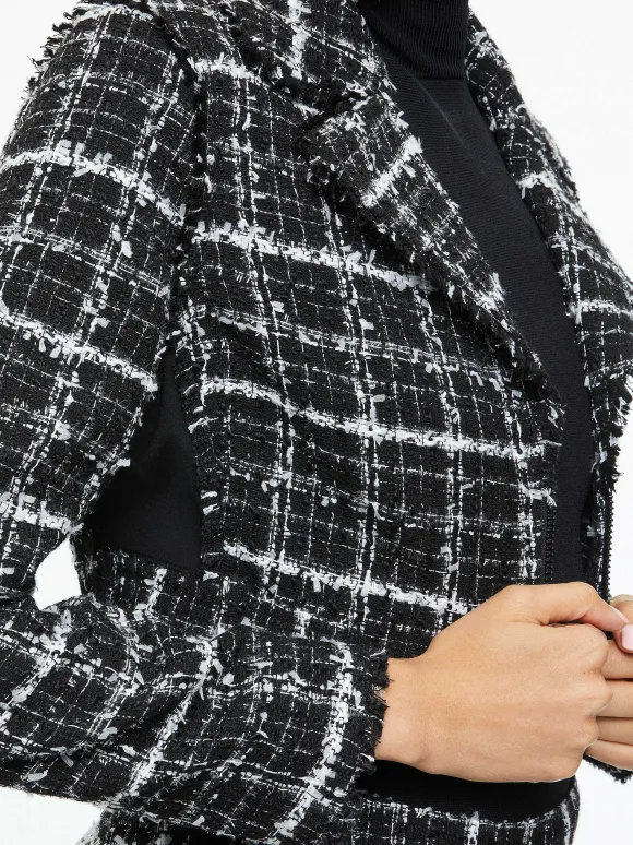 Yardley Cropped Fray Hem Jacket + Donald Tweed Short | Alice and Olivia Best