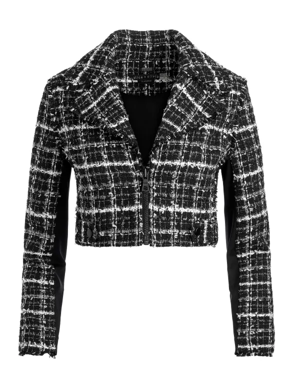 Yardley Cropped Fray Hem Jacket | Alice and Olivia Hot